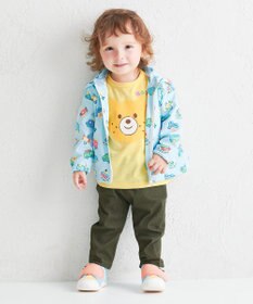 MIKI HOUSE HOT BISCUITS 【80-120cm】ビーンズ×乗り物 総柄ウインドブレーカー