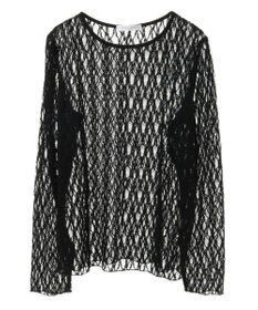 Green Parks パネルラインレースカットプルオーバー