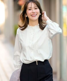 ANY SIS フリルスタンド シャツ