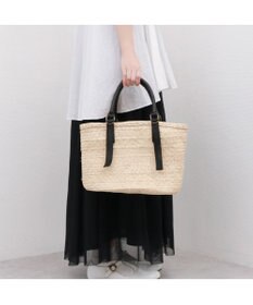 UNBILLION ペルケ perche / 牛革付属椰子かごマルシェバッグS