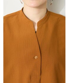 CRAFT STANDARD BOUTIQUE バンドカラーバックタック５分袖ブラウス