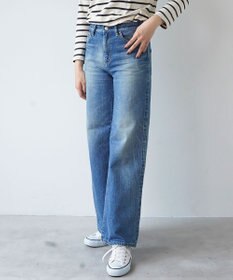 caqu modern baggy ワイドシルエットデニムパンツ USED WASH