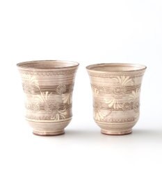 たち吉 【たち吉】京三島夫婦湯呑〈湯呑2個〉清水焼