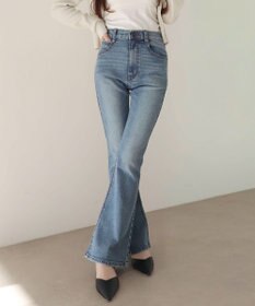 WEGO 【美脚パンツ】ストレッチフレアデニムパンツ