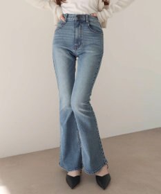 WEGO 【美脚パンツ】ストレッチフレアデニムパンツ