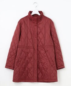 自由区 L 【洗える】ブライトキルト フード付きコート