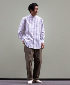 KASHIYAMA GIZA 100/2 バンドカラーシャツ