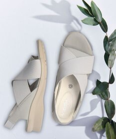 INTER-CHAUSSURES 【BUSSOLA】ワイドエラスティッククロスベルトサンダル