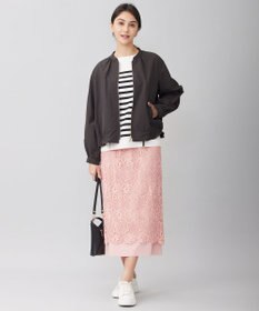 自由区 【洗える】ボタニカルレース スカート