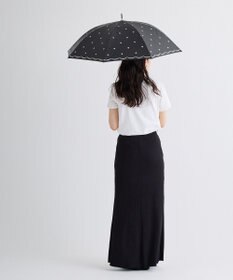 MOONBAT 晴雨兼用日傘 長傘 ドット×スカラー／遮光 遮熱 UV