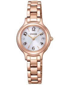 CITIZEN 【wicca】レトロクラシカルなソーラーテック電波時計 ベルト調整簡単 ギフトにぴったり