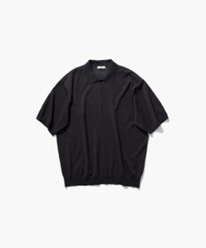 ATON COTTON WASHI KNIT | ハーフスリーブポロセーター - UNISEX