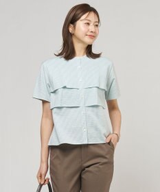 J.PRESS LADIES 【一枚で着映え】サッカージャージー バンドカラー カットソー