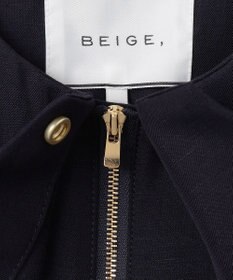 BEIGE， 【洗える】BERNARD / リネンノーカラーラップブルゾン