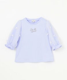 ANY KIDS リボン×チュール 七分袖Tシャツ