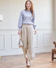 ANY SIS 【美人百花11月号掲載】パール調ポイントツイル パンツ