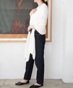 TOQUE 〈大草直子さんアドバイザー〉ウォッシャブルシルク×コットン大判ニット ストール