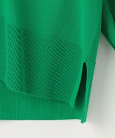 組曲 【ビジューボタン・アンサンブル対応】ハイゲージ ロングVネックカーディガン