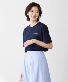 J.PRESS LADIES エンブロイダリー ロゴ Tシャツ