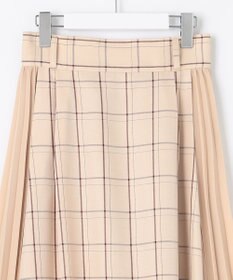 Feroux 【洗える】プリーツコンビチェック スカート