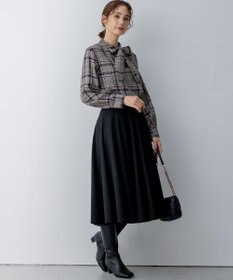 組曲 T/Rツイルストレッチ フレアスカート