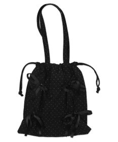 WEGO ドロストリボンギャザートート