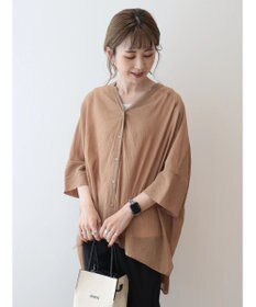 AMERICAN HOLIC バックギャザーＶネックシアーシャツ