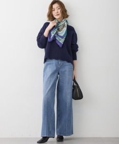 23区 【滝沢眞規子さん着用/RED CARD TOKYO×23区】 センタープレス デニム ワイド パンツ