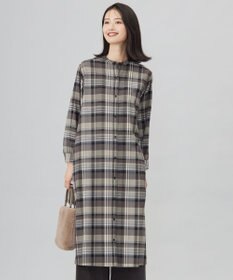 J.PRESS LADIES L 【洗える】テトロンレーヨン/ウール milledタータン ワンピース