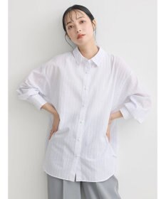 earth music&ecology パールボタンオーバーシャツ