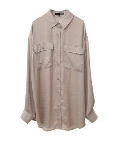 Green Parks ・ＳＵＧＡＲ　ＳＰＯＯＮ　サテンオーバーシャツチュニック