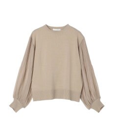 Green Parks プリーツ袖ニットプルオーバー