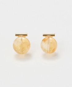 Phoebe 【金属アレルギー対応】パワーストーンバーピアス　シトリン/天然石