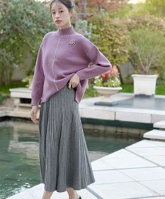 Tiaclasse ラメニットスカート