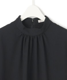 ICB L 【洗える】ストレッチジョーゼット ハイネックブラウス