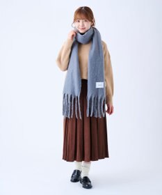 MOONBAT 【美人百花2月号/CanCam/andGIRL掲載】洗える ボリュームマフラー ソフトプレーン 幅40cm