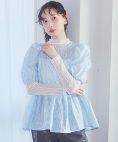 earth music&ecology シアージャガードペプラムチュニック