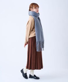 MOONBAT 【美人百花2月号/CanCam/andGIRL掲載】洗える ボリュームマフラー ソフトプレーン 幅40cm