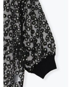 Te chichi エンブロイダリー半袖クルーカーディガン