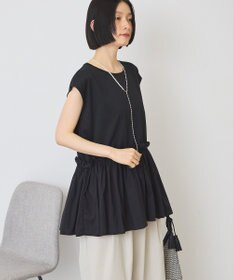 AMERICAN HOLIC 汗染み防止・異素材ペプラムプルオーバー