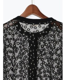 Te chichi エンブロイダリー半袖クルーカーディガン