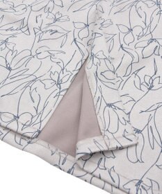 YECCA VECCA ラインフラワー柄フェイクスエードスカート