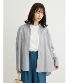 Green Parks 胸元ポケットイージーケアストライプシャツ