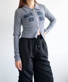 WEGO WジップナンバリングロゴロンT