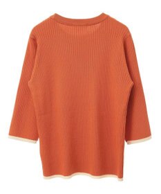 Green Parks ＢＰ　袖口カラーリブ７分袖ニットプルオーバー