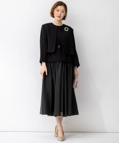 23区 【APPLAUDIR】クリアジョーゼット コンパクトタックジャケット