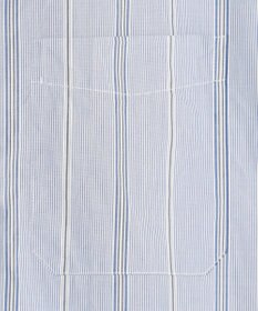 JOSEPH ABBOUD 【シルクブレンド】シルクコットンストライプバンドカラー シャツ