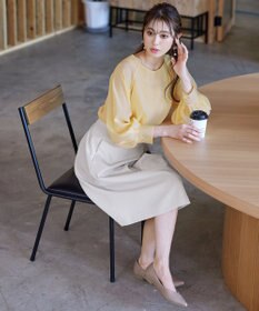 Tiaclasse 【洗える】ラグランパフスリーブブラウス