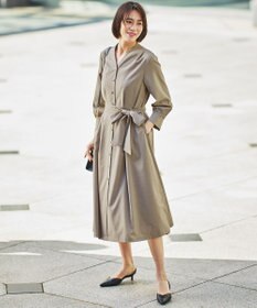 自由区 L 【接触冷感・UVカット・吸水速乾・洗える】ドライタッチファンクショナル ワンピース