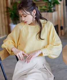 Tiaclasse 【洗える】ラグランパフスリーブブラウス